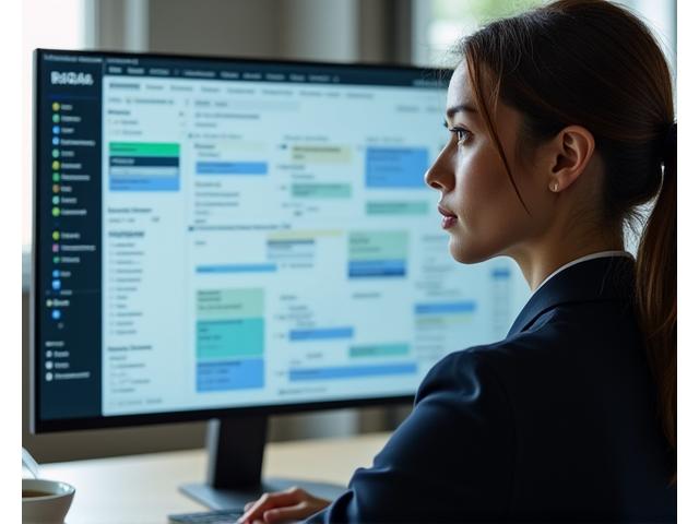 Professional effectively managing multiple tasks and deadlines